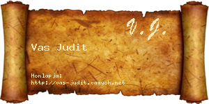 Vas Judit névjegykártya